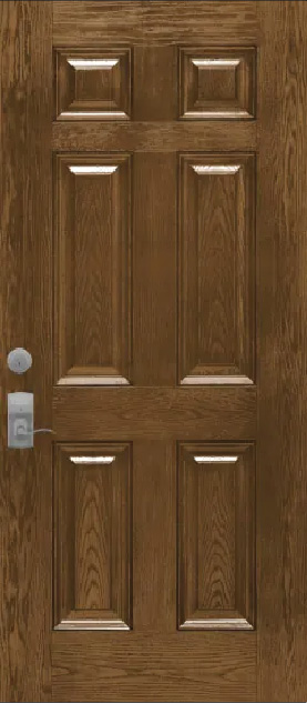 Stained wood door