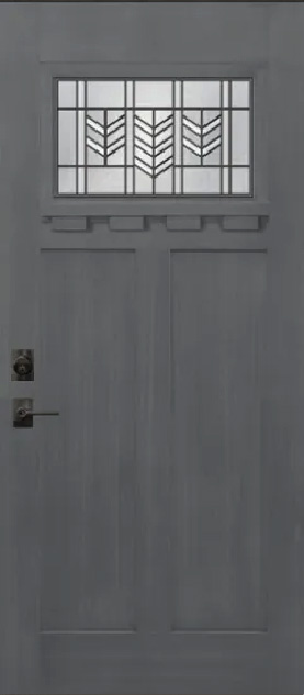 Durable fiberglass door that looks like wood
